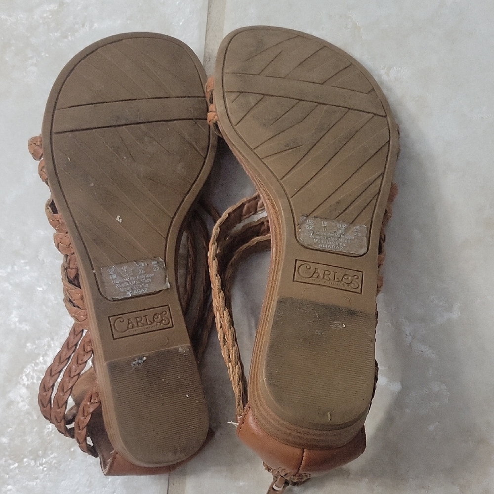 Carlos by Carlos Santana Braided Brown Sandals - Picture 3 of 4